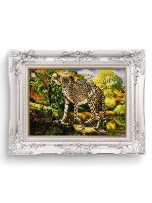 تابلو فرش منظره طرح پلنگ 23827